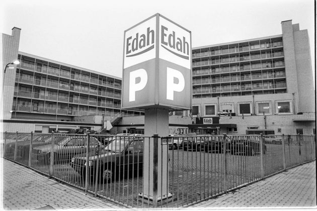 Supermarkt Edah op de Westermarkt Tilburg, halverwege jaren tachtig