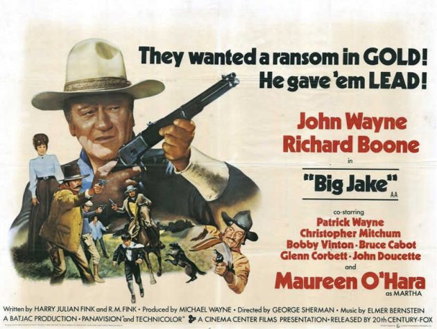 Filmposter Big Jake uit 1971 met John Wayne en Richard Boone