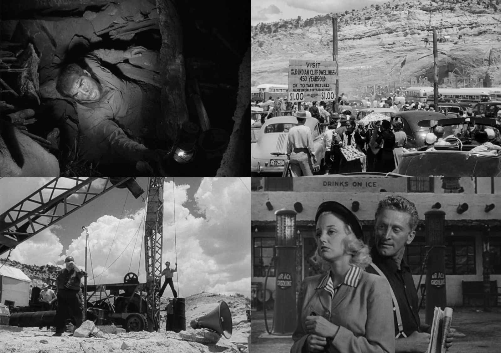 Scènes uit de film Ace in the Hole van Billy WIlder (1951)