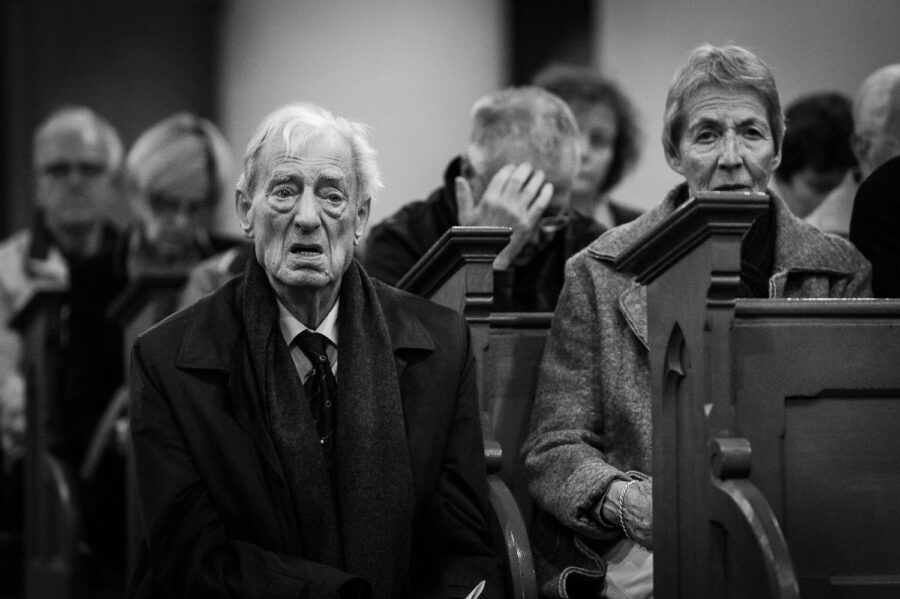 Mathieu Dijker tijdens uitvoeringen van zijn werk door Ad Parnassum, Boxtel 2015