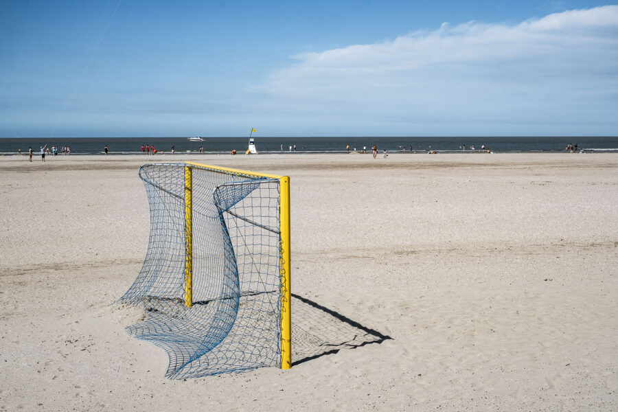 Voetbalgoal strand Blankenberge, België