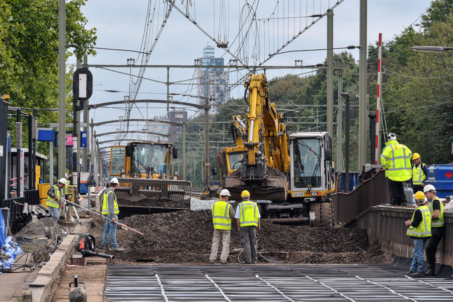 Vervanging spoor bij station Tilburg Universiteit